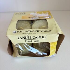 Yankee Candle Scented Tea Light Lemon‎ Ice Scented Candles Lot 12 Count